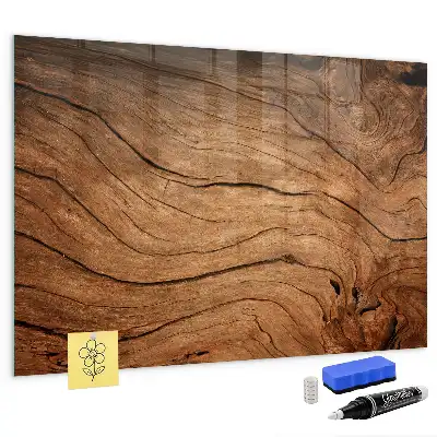 Magnetic dry erase board with an old wood frame