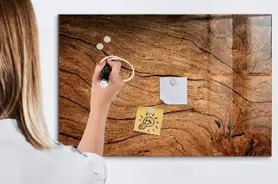 Magnetic dry erase board with an old wood frame