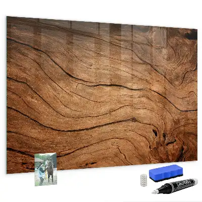 Magnetic dry erase board with an old wood frame