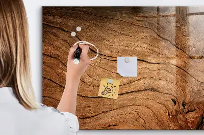 Magnetic dry erase board with an old wood frame