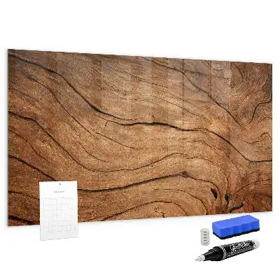 Magnetic dry erase board with an old wood frame