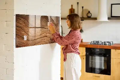 Magnetic dry erase board with an old wood frame