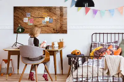 Magnetic dry erase board with an old wood frame