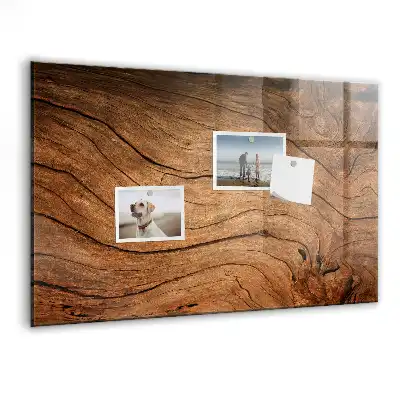 Magnetic dry erase board with an old wood frame