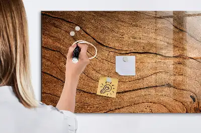 Magnetic dry erase board with an old wood frame