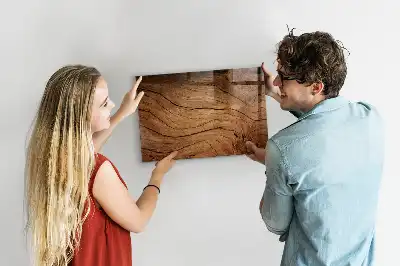 Magnetic dry erase board with an old wood frame