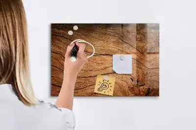 Magnetic dry erase board with an old wood frame
