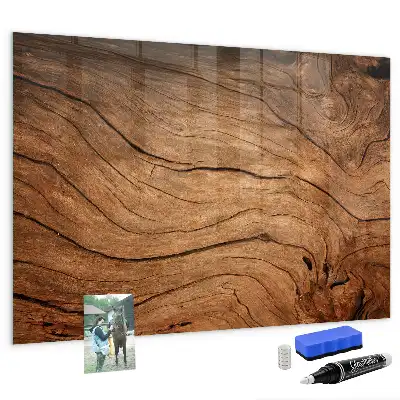 Magnetic dry erase board with an old wood frame