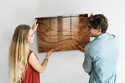 Magnetic dry erase board with an old wood frame