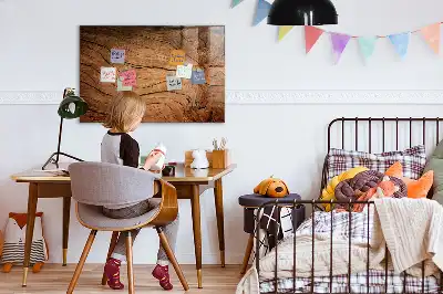 Magnetic dry erase board with an old wood frame