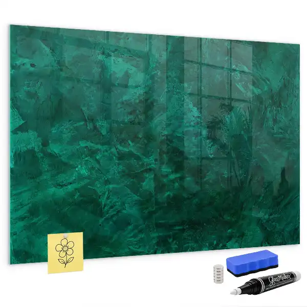 Magnetic dry erase board emerald wall mounted