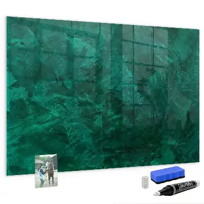 Magnetic dry erase board emerald wall mounted