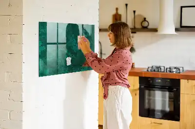 Magnetic dry erase board emerald wall mounted