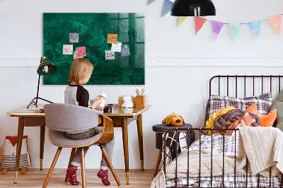 Magnetic dry erase board emerald wall mounted