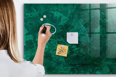 Magnetic dry erase board emerald wall mounted
