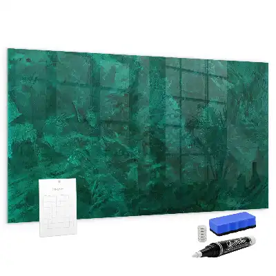 Magnetic dry erase board emerald wall mounted