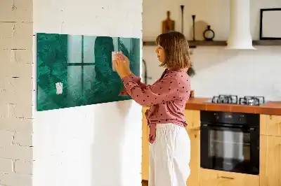 Magnetic dry erase board emerald wall mounted