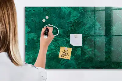 Magnetic dry erase board emerald wall mounted