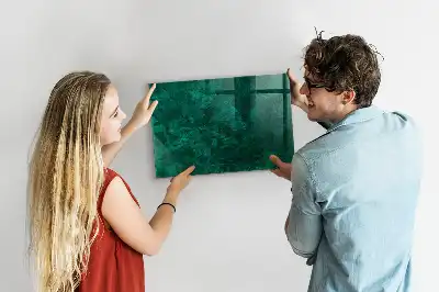 Magnetic dry erase board emerald wall mounted