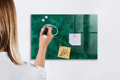 Magnetic dry erase board emerald wall mounted