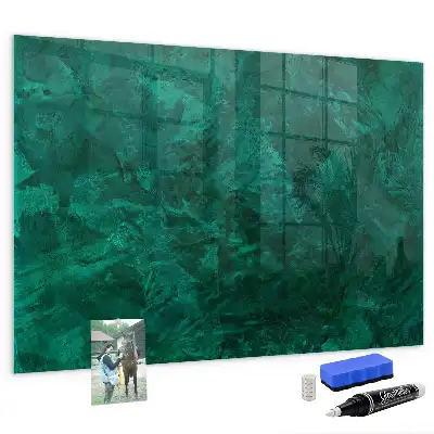 Magnetic dry erase board emerald wall mounted