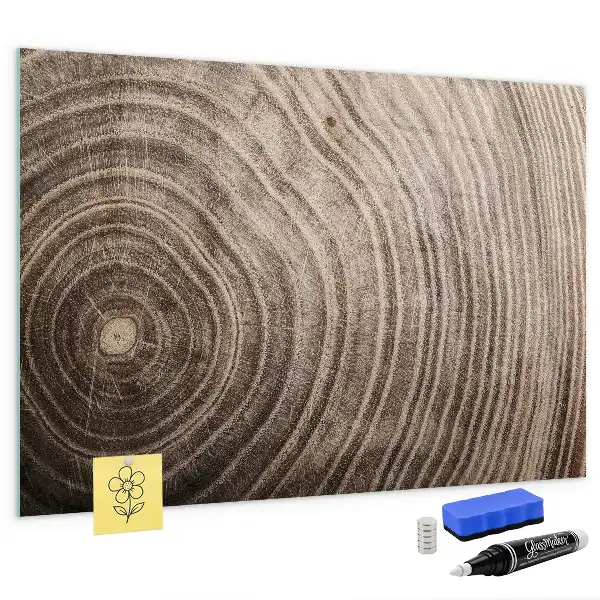 Magnetic dry erase board tree trunk design