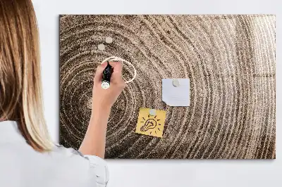 Magnetic dry erase board tree trunk design
