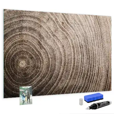 Magnetic dry erase board tree trunk design