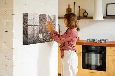 Magnetic dry erase board tree trunk design