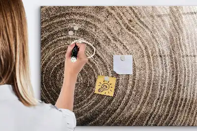 Magnetic dry erase board tree trunk design