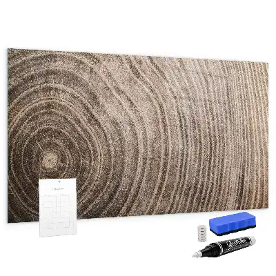Magnetic dry erase board tree trunk design