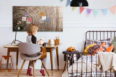 Magnetic dry erase board tree trunk design