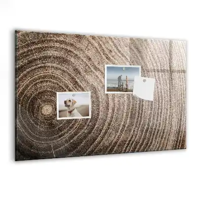 Magnetic dry erase board tree trunk design