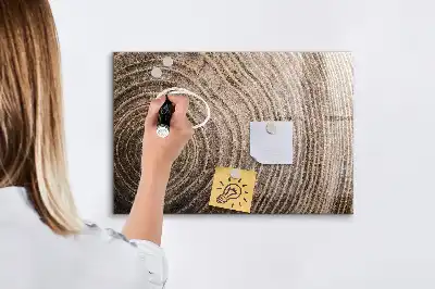 Magnetic dry erase board tree trunk design