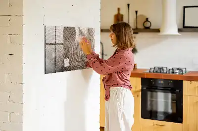 Magnetic dry erase board tree trunk design