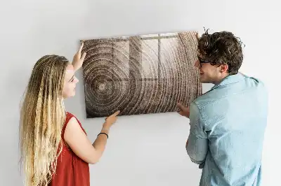 Magnetic dry erase board tree trunk design