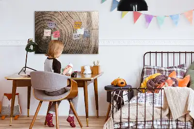 Magnetic dry erase board tree trunk design