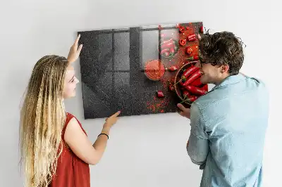 Magnetic dry erase board red peppers design