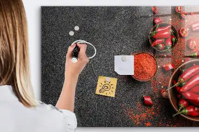 Magnetic dry erase board red peppers design