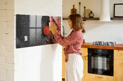 Magnetic dry erase board red peppers design