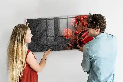 Magnetic dry erase board red peppers design