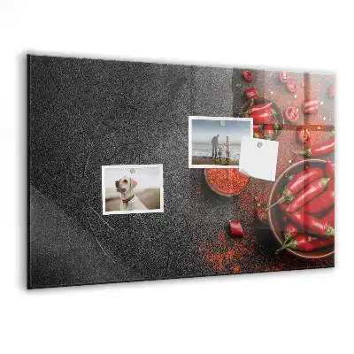 Magnetic dry erase board red peppers design