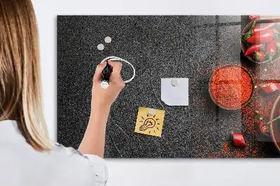 Magnetic dry erase board red peppers design