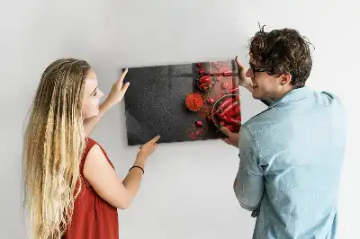 Magnetic dry erase board red peppers design