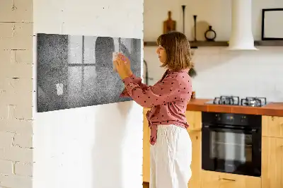 Magnetic dry erase board for industrial wall mounting