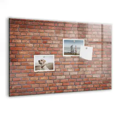 Magnetic dry erase board brick wall design