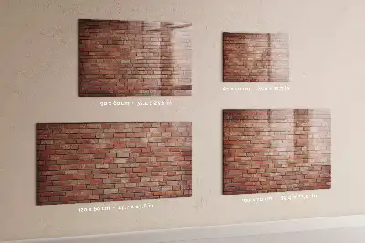 Magnetic dry erase board brick wall design