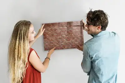 Magnetic dry erase board brick wall design