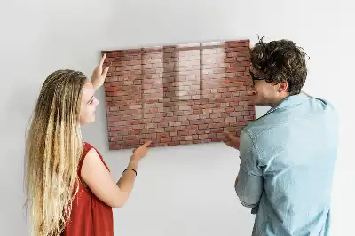 Magnetic dry erase board brick wall design