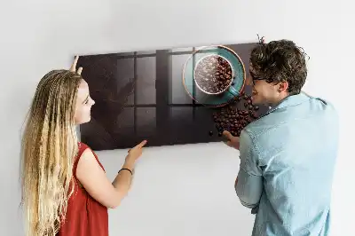 Magnetic dry erase board cup of coffee style